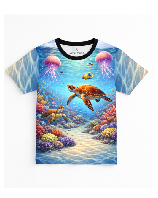 Sky Reef | Colorful Underwater Graphic Printed Tee