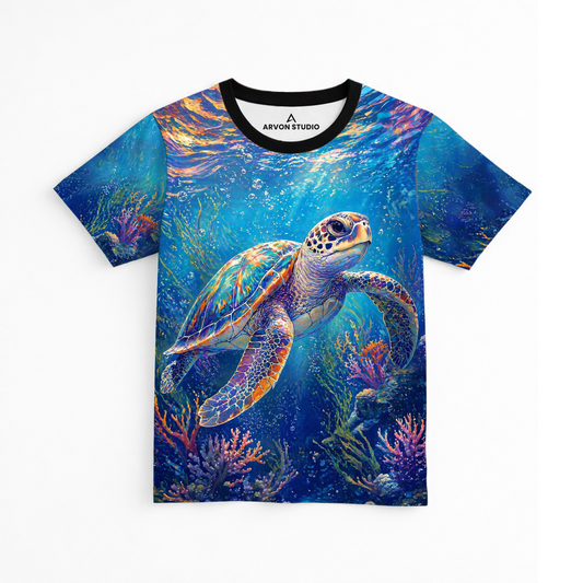 Reef Glider| Underwater Sea Life Graphic printed Tee