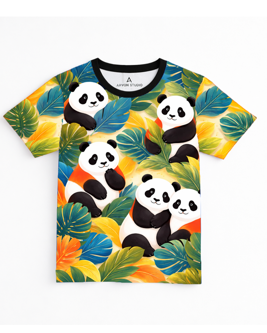 Panda Parade |  All Over Graphic printed Tee