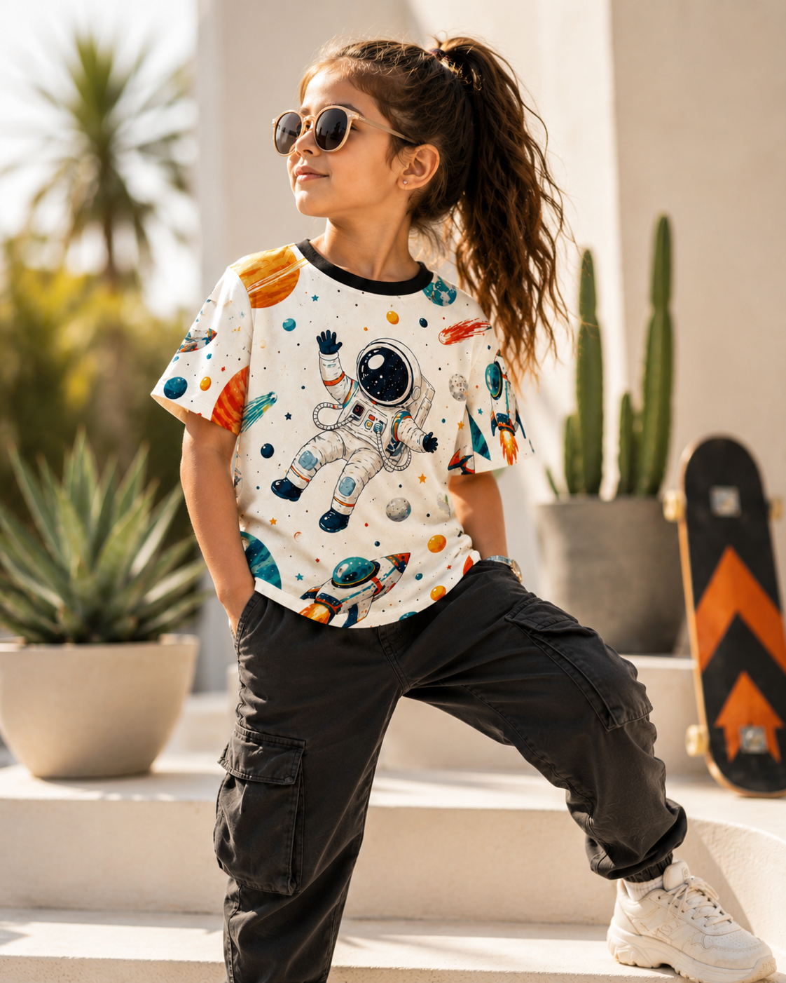 Astro Float| Astronaut Rocket Graphic printed Tee