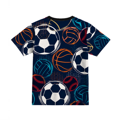Game Storm | Multi Ball Graphic Printed Unisex T-shirt