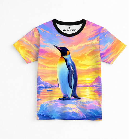 Ice King Penguin| Scenic Animal Graphic printed Tee