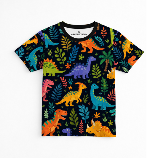 Dino Garden| Cute Dino All Over Graphic Tee