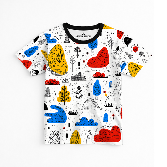 Play Doodle| Fun Sketch Pattern Printed Tee