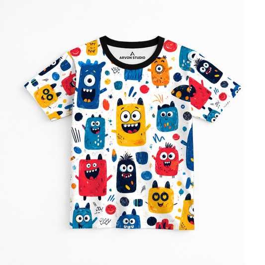 Monster Squad| Cute Monster Graphic Printed Tee
