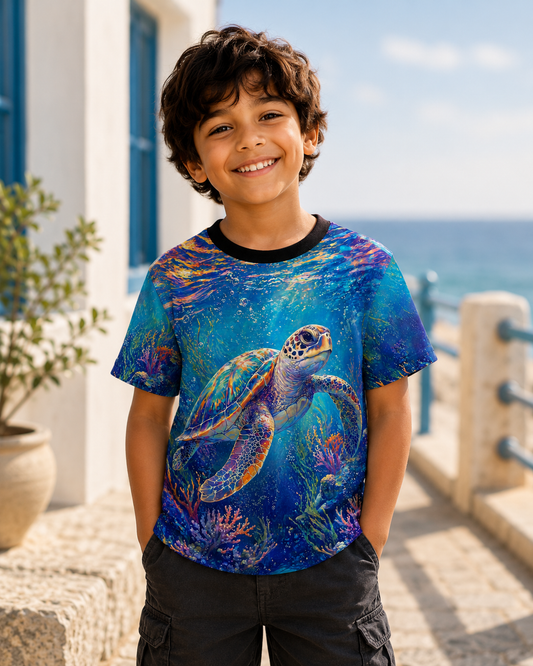 Reef Glider| Underwater Sea Life Graphic printed Tee
